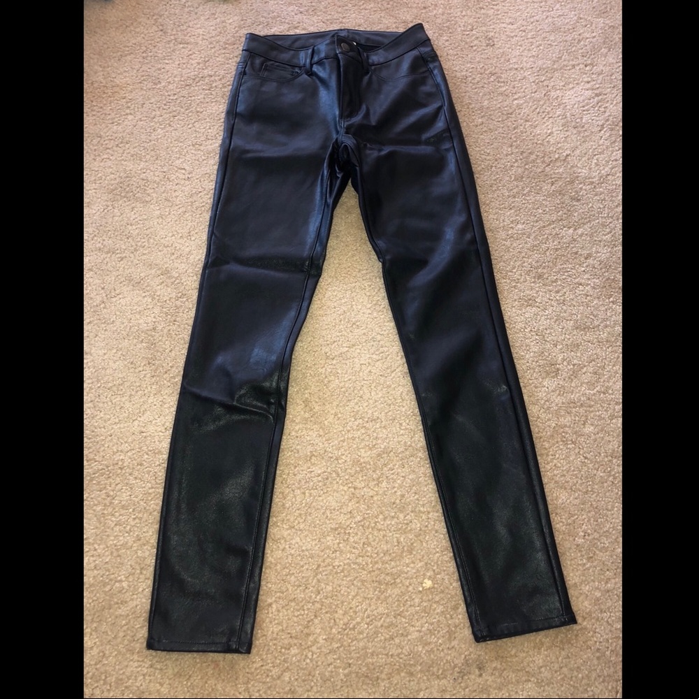 Black leather pants